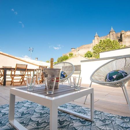 カルカソンヌLa Terrasse De La Tour Pinte.アパートメント エクステリア 写真