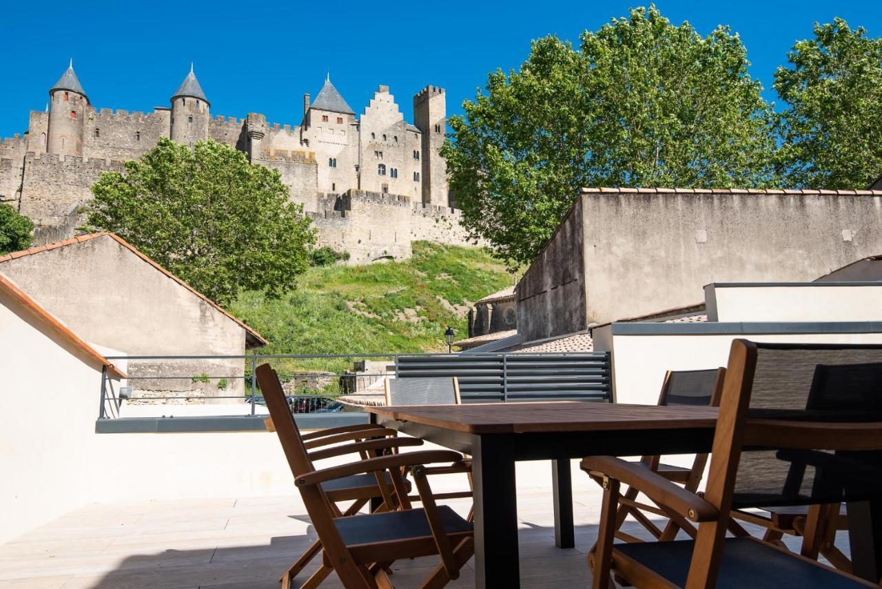 カルカソンヌLa Terrasse De La Tour Pinte.アパートメント エクステリア 写真